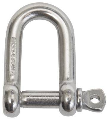 SHACKLE D STAINLESS 316 10MM